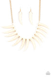 Tusk Tundra White Necklace| Paparazzi Accessories| Bella Fashion Accessories LLC