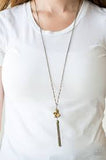 Uniquely Uptown Brass Necklace - Paparazzi Accessories - Bella Fashion Accessories LLC