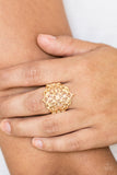 Victorian Valor Gold Ring - Paparazzi Accessories - Bella Fashion Accessories LLC