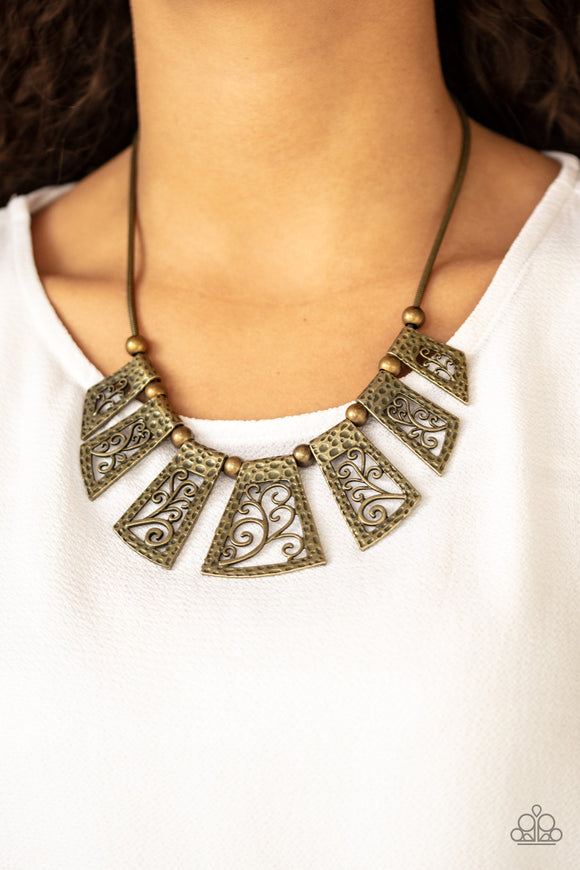 Vintage Vineyard Brass Necklace| Paparazzi Accessories| Bella Fashion Accessories LLC