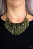 Vixen Conviction Brass Necklace| Paparazzi Accessories| Bella Fashion Accessories LLC