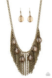 Vixen Conviction Brass Necklace| Paparazzi Accessories| Bella Fashion Accessories LLC