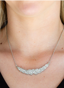 Whatever Floats Your YACHT Silver and White Necklace - Paparazzi Accessories - Bella Fashion Accessories LLC