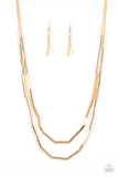 A Pipe Dream Gold Necklace|Paparazzi Accessories|Bella Fashion Accessories LLC